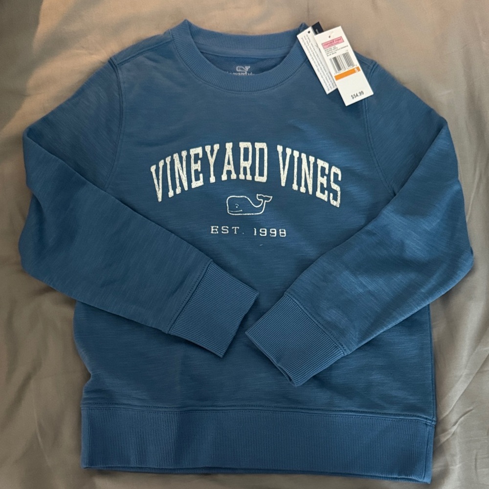 Vineyard Vines Kids Crewneck Sweater in Blue 8-10Y